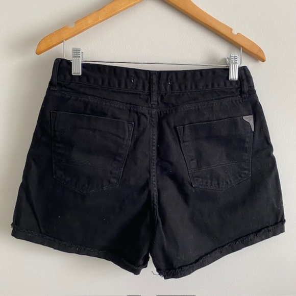 Women FOUR ONE Black Denim Shorts Button Fly Size 42 EU (Med) - Picture 6 of 10